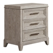 Pemberly Row Set of 3 King Panel Bed & Nightstands in Washed Taupe