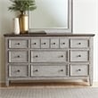 Pemberly Row Set of 4 Queen Panel Bed & Dresser & Nightstands in White