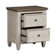 Pemberly Row Set of 3 White King Panel Bed & Nightstands with Charging Station