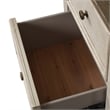 Pemberly Row Set of 3 White King Panel Bed & Nightstands with Charging Station