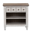 Pemberly Row Set of 3 White King Panel Bed & Nightstands with Charging Station