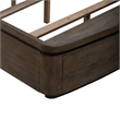 Pemberly Row Set of 3 Brown Queen Panel Bed & Nightstands with Charging Station