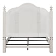 Pemberly Row Set of 4 Farmhouse White Queen Poster Bed & Dresser & Nightstands