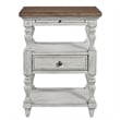 Pemberly Row Set of 4 Farmhouse White Queen Poster Bed & Dresser & Nightstands