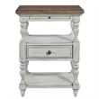 Pemberly Row Set of 4 Farmhouse White King Poster Bed & Dresser & Nightstands