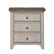 Pemberly Row Set of 4 Farmhouse White Queen Poster Bed & Dresser & Nightstands