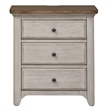 Pemberly Row Set of 4 Farmhouse White Queen Poster Bed & Dresser & Nightstands
