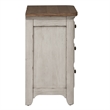 Pemberly Row Set of 4 Farmhouse White Queen Poster Bed & Dresser & Nightstands