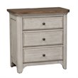 Pemberly Row Set of 3 White Queen Poster Bed & Nightstands with Charging Station