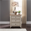 Pemberly Row Set of 3 White King Poster Bed & Nightstands with Charging Station