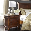 Pemberly Row Set of 4 Rustic Cherry King Sleigh Bed & Dresser & Nightstands