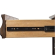 Pemberly Row Set of 3 Rustic Cherry King Sleigh Bed & Nightstands
