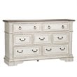 Pemberly Row Set of 4 White King Sleigh Bed & Dresser & Nightstands