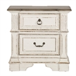 Pemberly Row Set of 4 White Queen Panel Bed & Dresser & Nightstands