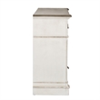 Pemberly Row Set of 4 White King Panel Bed & Dresser & Nightstands