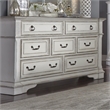 Pemberly Row Set of 4 White King Panel Bed & Dresser & Nightstands