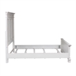 Pemberly Row Set of 3 White King Panel Bed & Nightstands with Charging Station