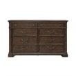 Pemberly Row Set of 4 King Poster Bed & Dresser & Nightstands in Cherry
