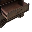 Pemberly Row Set of 4 King Poster Bed & Dresser & Nightstands in Cherry