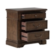 Pemberly Row Set of 4 King Poster Bed & Dresser & Nightstands in Cherry