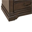 Pemberly Row Set of 3 Cherry Queen Poster Bed & Nightstands w/ Charging Station