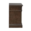 Pemberly Row Set of 3 King Poster Bed & Nightstands w/ Charging Station - Cherry