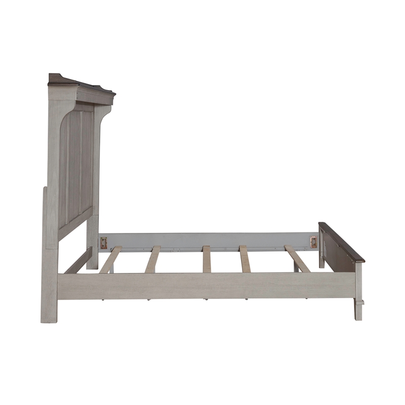 Pemberly Row Set of 4 King Mantle Storage Bed & Dresser & Chests