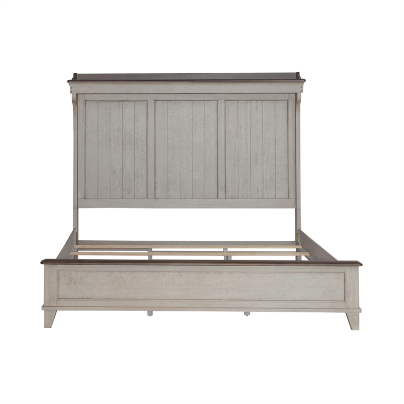 Pemberly Row Set of 4 King Mantle Storage Bed & Dresser & Chests