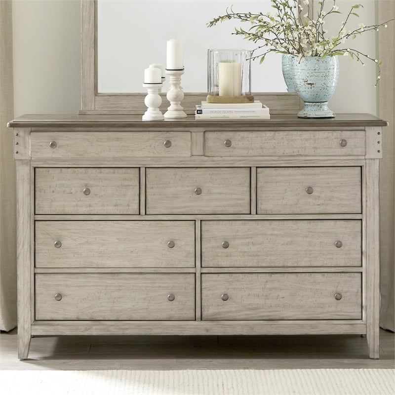 Pemberly Row Set of 4 Queen Mantle Storage Bed & Dresser & Nightstands
