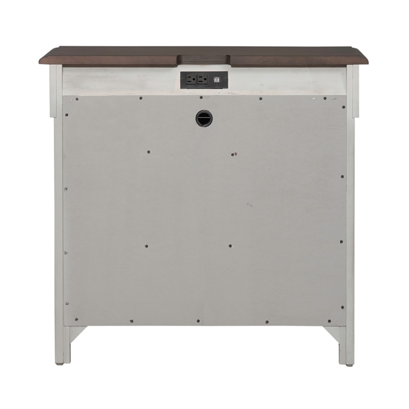 Pemberly Row Set of 3 King Mantle Storage Bed & Chests with Charging Station