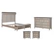 Pemberly Row Set of 4 King Mantle Storage Bed & Dresser & Nightstands