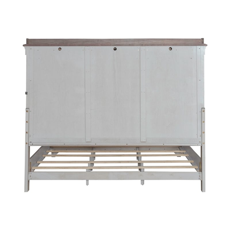 Pemberly Row Set of 3 King Mantle Storage Bed & Chests with Charging Station