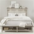 Pemberly Row Set of 3 King Mantle Storage Bed & Chests with Charging Station