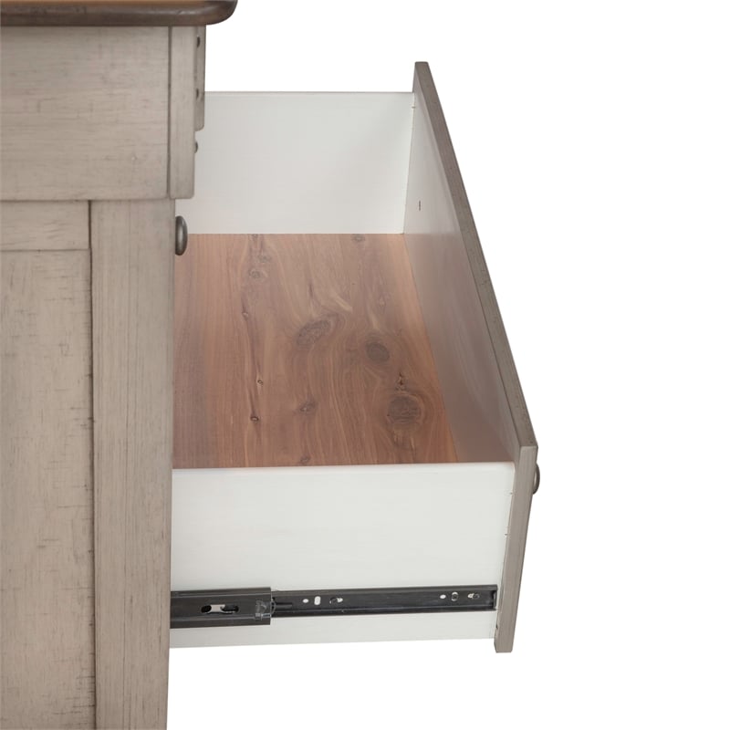 Pemberly Row Set of 3 King Mantle Storage Bed & Chests with Charging Station