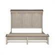 Pemberly Row Set of 3 King Mantle Storage Bed & Nightstands w/ Charging Station