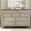 Pemberly Row Set of 4 King Panel Bed & Dresser & Chests with Charging Station