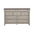 Pemberly Row Set of 4 King Panel Bed & Dresser & Chests with Charging Station