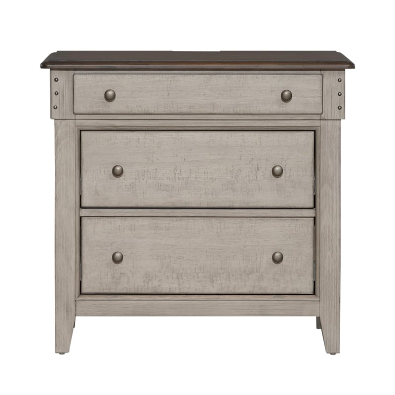 Pemberly Row Set of 4 King Panel Bed & Dresser & Chests with Charging Station