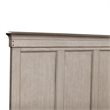 Pemberly Row Set of 4 Queen Panel Bed & Dresser & Nightstands in Weathered Linen