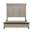 Pemberly Row Set of 4 Queen Panel Bed & Dresser & Nightstands in Weathered Linen