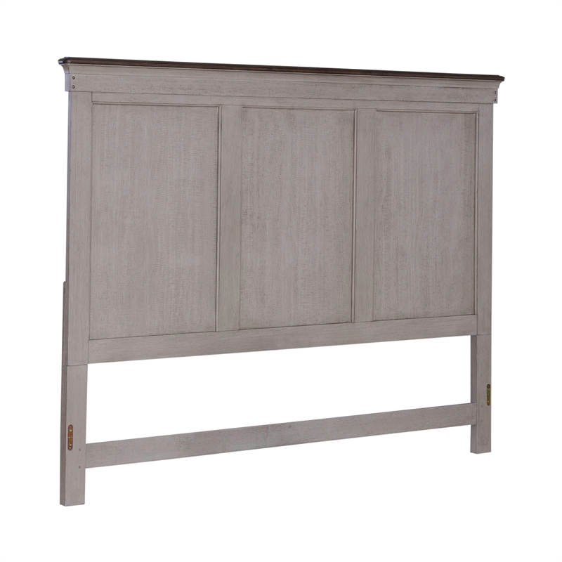Pemberly Row Set of 3 King Panel Bed & Nightstands with Charging Station