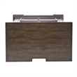 Pemberly Row Set of 4 Light Brown Queen Panel Bed & Dresser & Nightstands
