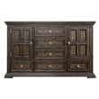Pemberly Row Set of 4 King Panel Bed & Dresser & Nightstands w/ Charging Station