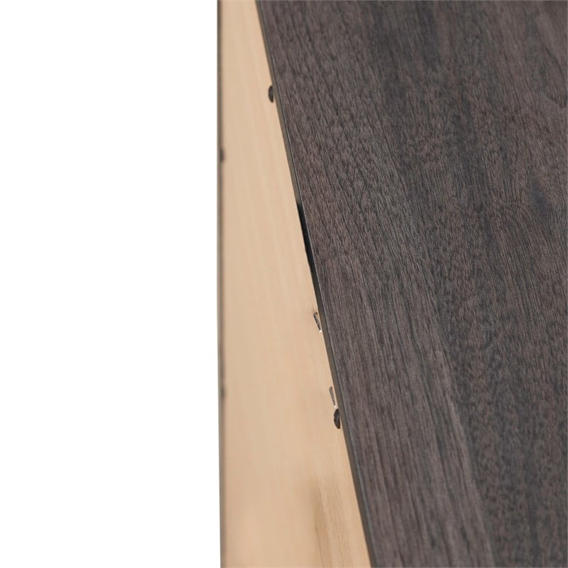 Pemberly Row Set of 3 Queen Upholstered Bed & Nightstands with Charging Station