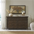 Pemberly Row Set of 4 Queen Panel Bed & Dresser & Chests with Charging Station