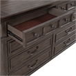 Pemberly Row Set of 4 Queen Panel Bed & Dresser & Chests with Charging Station