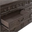 Pemberly Row Set of 4 Queen Panel Bed & Dresser & Chests with Charging Station