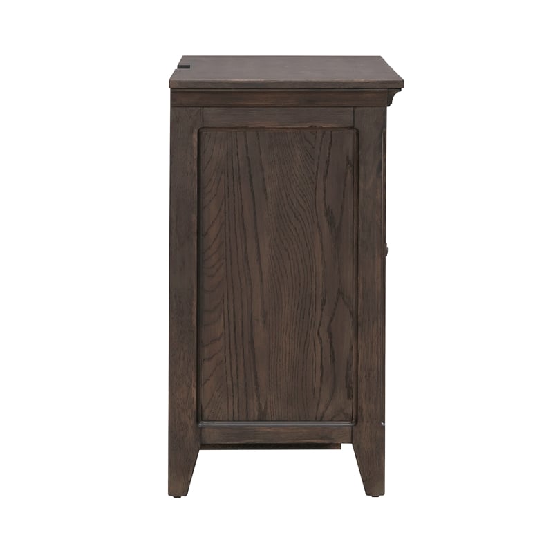 Pemberly Row Set of 4 Queen Panel Bed & Dresser & Chests with Charging Station