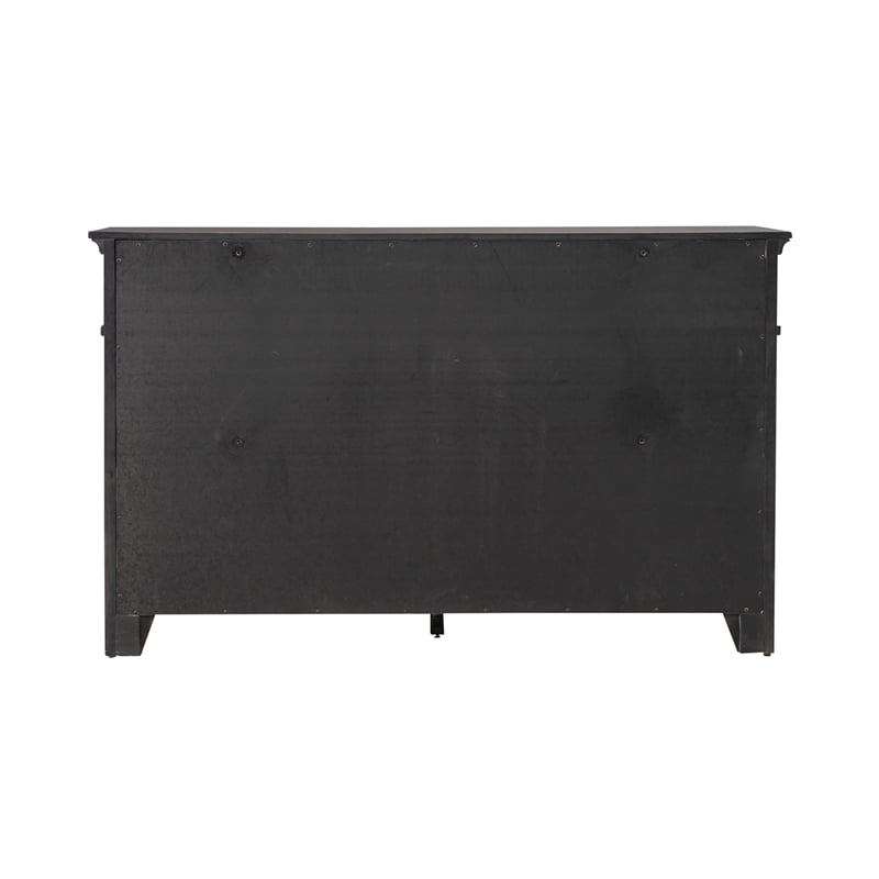 Pemberly Row Set of 4 Queen Panel Bed & Dresser & Chests with Charging Station