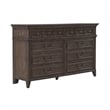 Pemberly Row Set of 4 Queen Panel Bed & Dresser & Chests with Charging Station